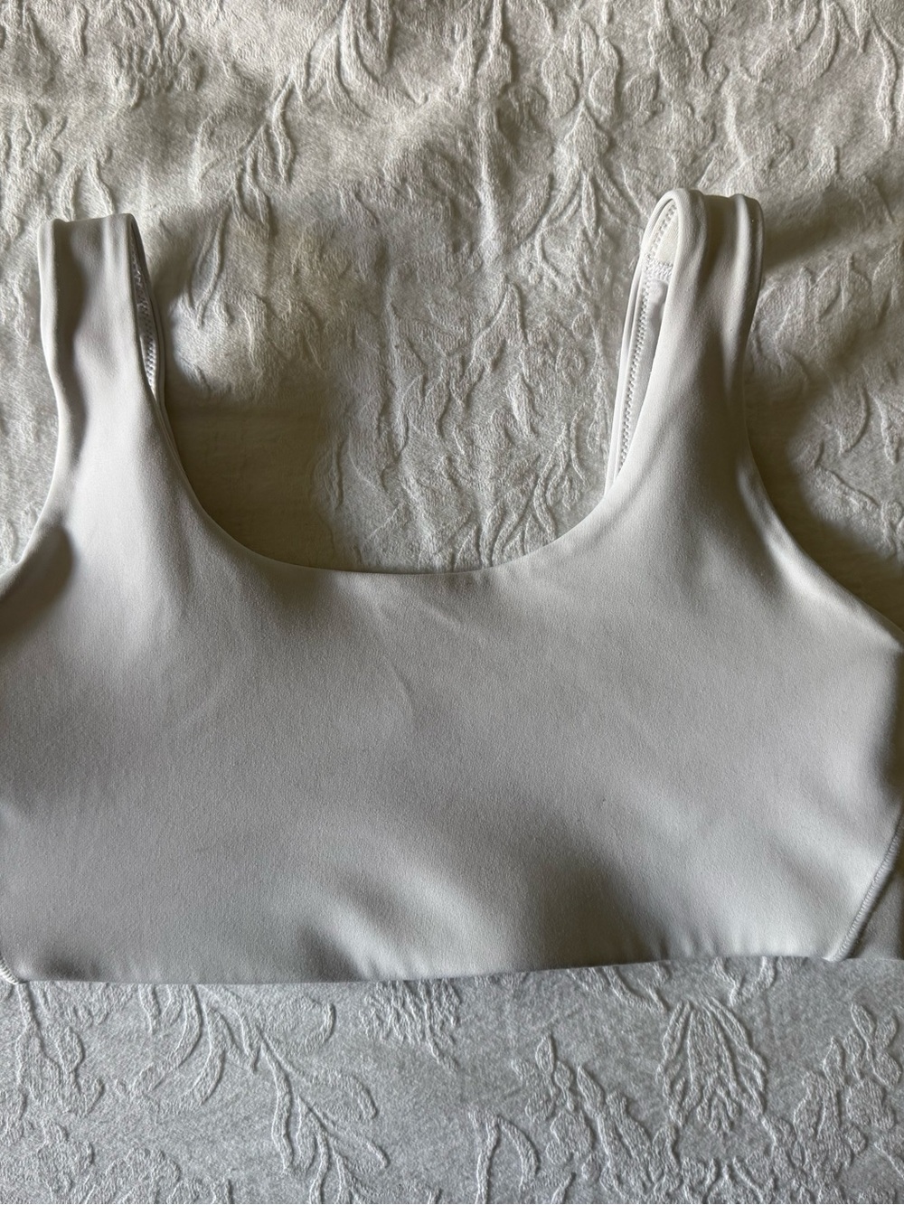Nike White Dri-FIT Athletic Sports Bra